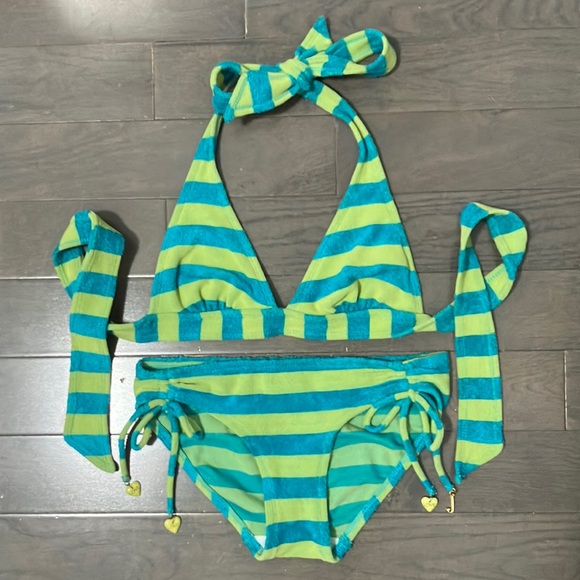 Juicy Couture Other - Y2K Vintage Juicy Couture Striped Terry Bikini Size S